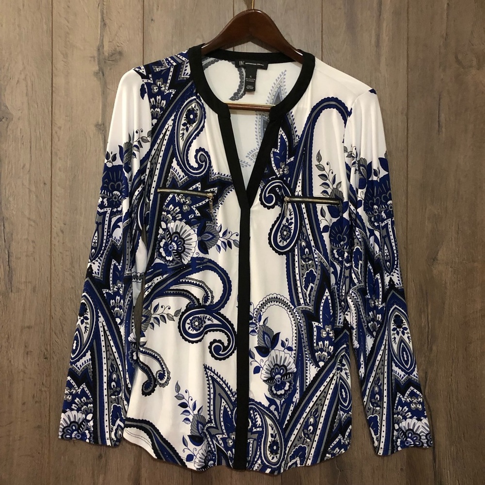 •INC INTERNATIONAL CONCEPTS• Paisley Long Sleeve